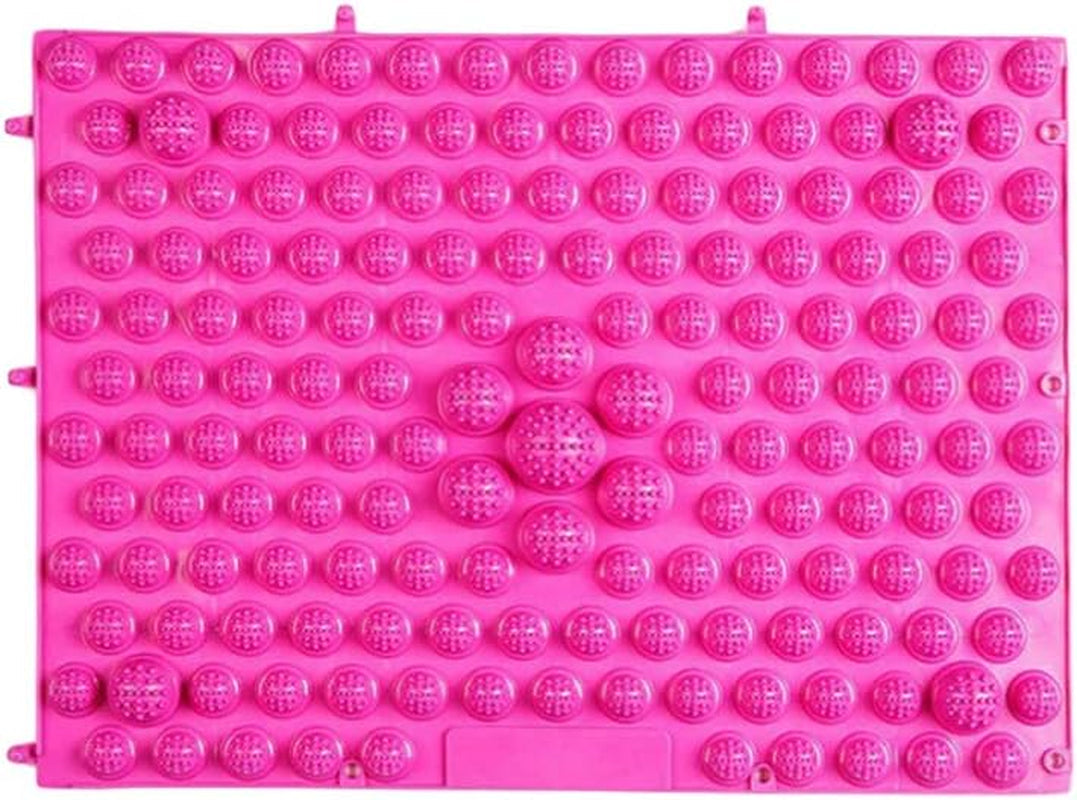 2Pcs Foot Massage Mat Acupressure Reflexology Pad for Heel Arch and Toe Relief Durable Foot Massager Tool for Home Office and Relaxation Rose Red