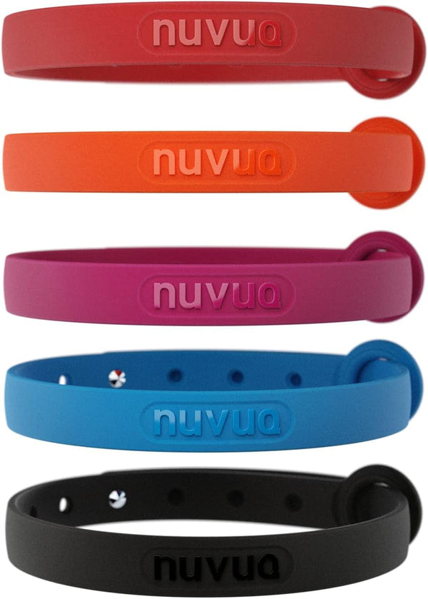 5 Pack Breakaway Cat Collar - Soft, Comfortable, and Lightweight Safety Buckle Collar with ID Tag Ring for Outdoor Cats and Kittens by Nuvuq (6 â…ž" to 10 Â¼", Red, Orange, Pink, Blue and Black)