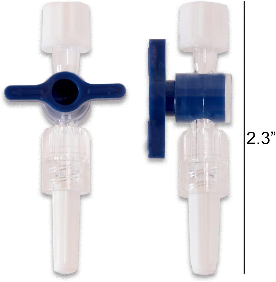 2-Way Stopcock Luer,Luer Connections,Sterile Individual Package,6Pcs…