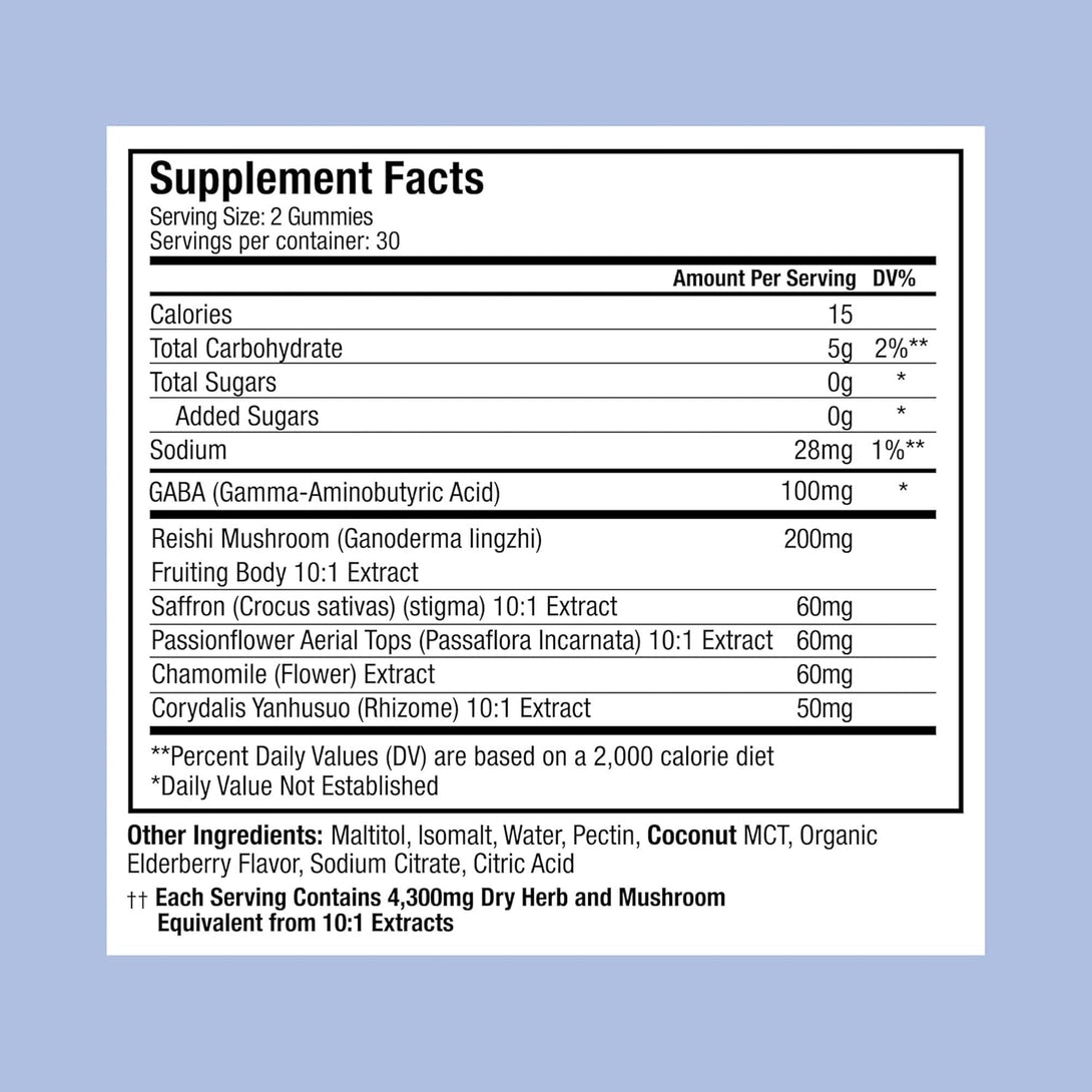 Plant People Wondersleep Mushroom Gummies Supplement for Sleep and Relaxation with Reishi Super Mushrooms, Wild Elderberry Flavor, No Sugar (60 Count)