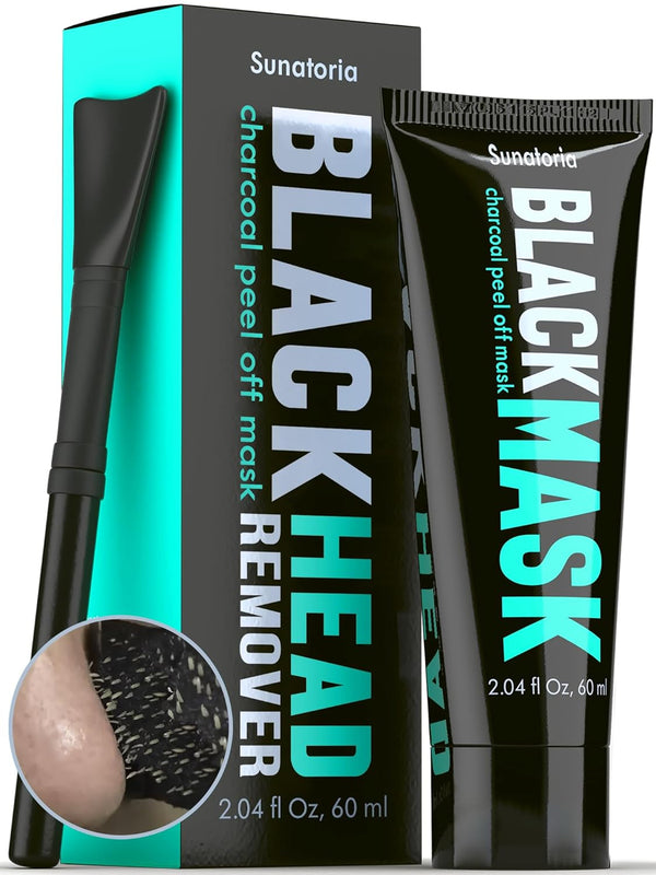 SUNATORIA Blackhead Remover Mask - for Women and Men - Activated Charcoal Peel off Face Mask - Deep Pore Cleaner Nose Blackhead Remover Pore Release - Black Head Remover for Face