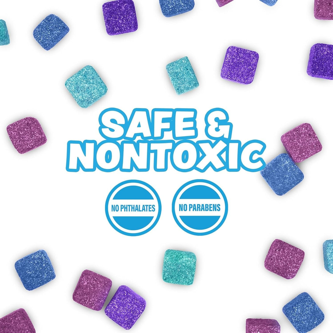 Lil' Bursts Mini Bath Bombs for Kids, 90 Count, Cosmic | Nontoxic | Tiny with a Burst of Color, Foam & Bubbles | Customize with Fun Colors | Create Bath Art