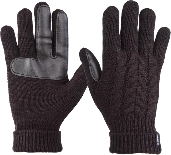 Isotoner Womens Cable Knit Gloves with Touchscreen Palm Patches