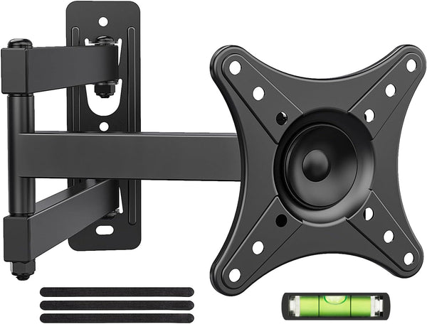 USX MOUNT Full Motion TV Wall Mount - Universal Corner TV Bracket for 13-32 Inch LCD Monitor Screen, Single Stud Monitor Wall Mount Swivel Tilt Rotation Articulating, Vesa100X100Mm, up to 33LBS