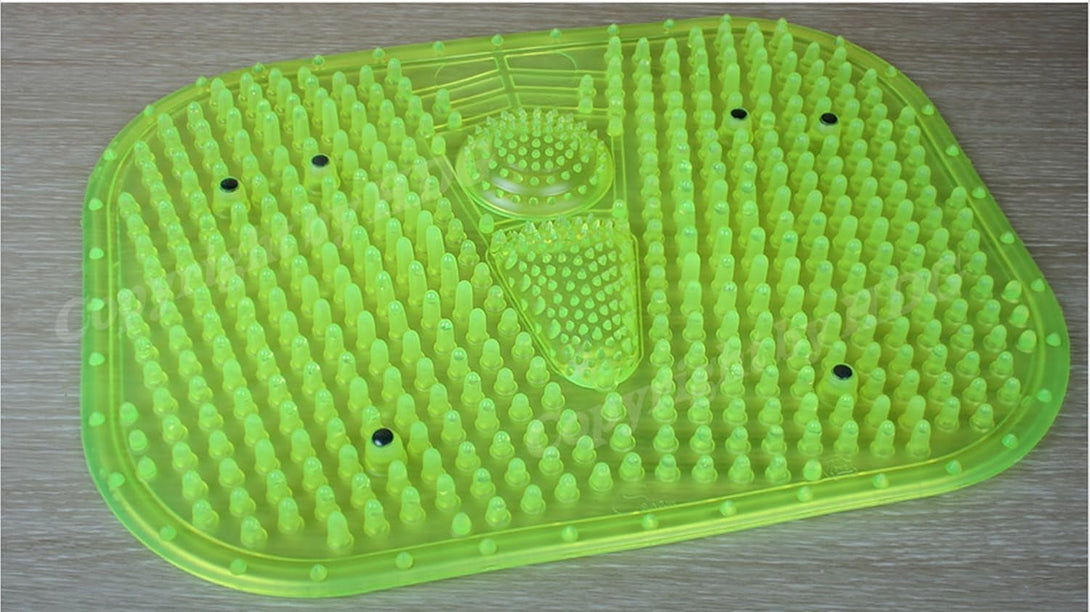 Reflexology Foot Massage Mat Stimulates Blood Circulation Acupressure Feet Massager Plate Board with Magnet (3. Rounded Rectangle Mat)
