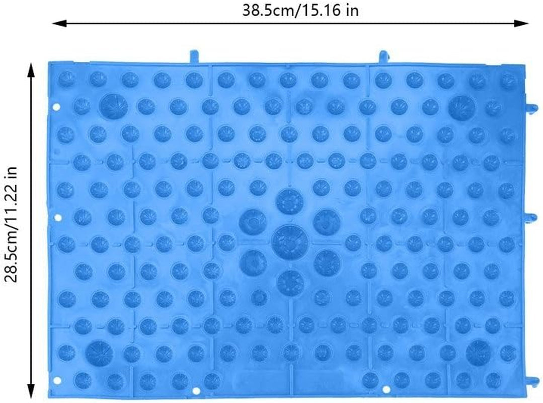 Foot Massage Mat Blood Circulation Tension Release Pad TPE Colorful Foot Acupressure Mat for Home Party Game(Blue)