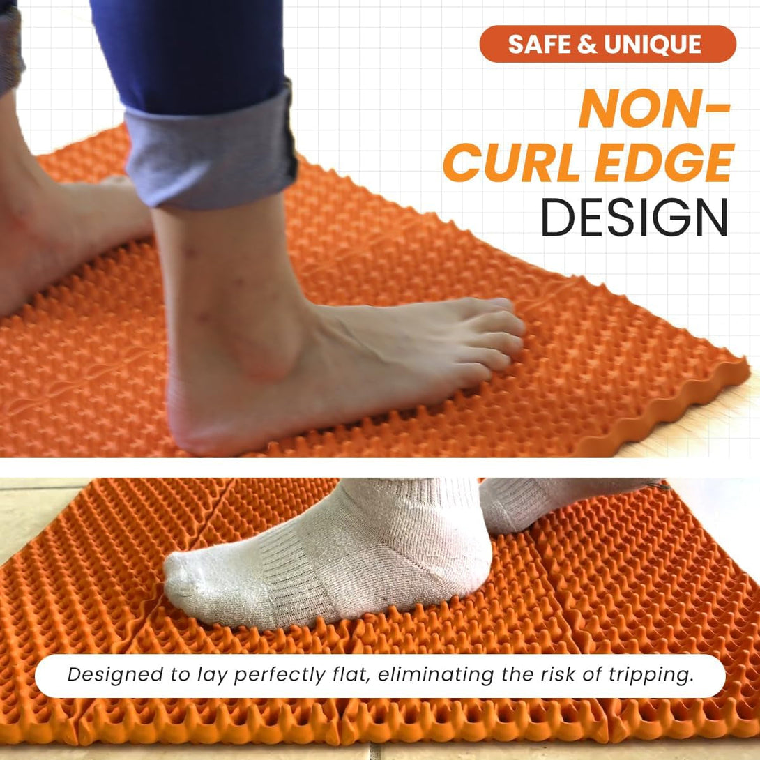 KONEX Mat, anti Fatigue Floor Mat, Kitchen Mat, Standing Desk Mat, Kitchen Mats for Floor, Waterproof and Non-Slip, Relieve Joint Pain, 23” X 19”, Orange