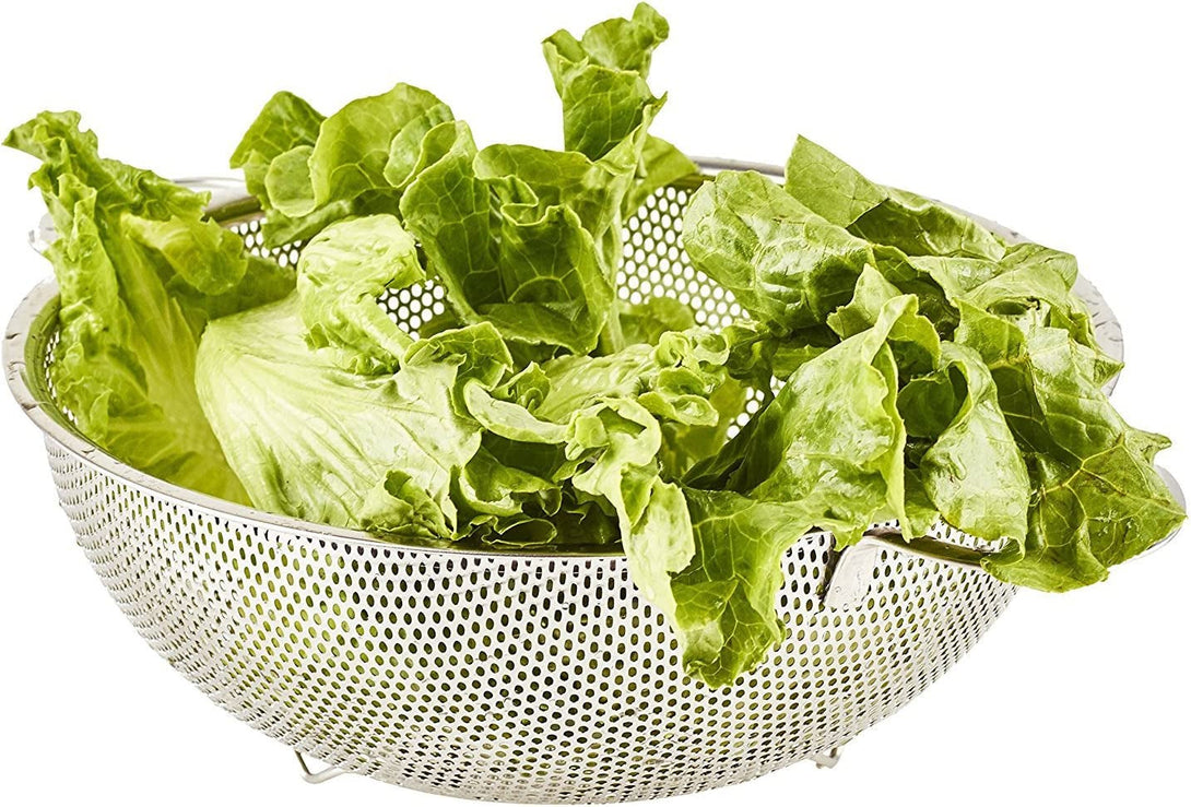3-Piece Stainless Steel Mesh Micro-Perforated Strainer Colander Set (1-Quart, 2.5-Quart and 4.5-Quart)