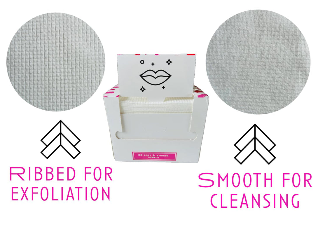 Disposable Face Towels, Ultra Soft, Lint-Free Towelettes for Makeup Removal & Skincare, Hygienic Dry Wipes for Sensitive Skin, 50 Count