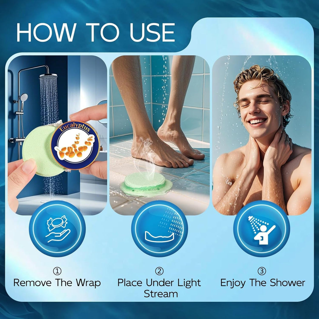 Dad Gifts for Fathers Day from Daughter Son Wife:Shower Steamers for Men, Shower Bombs Aromatherapy with Natural Essential Oils, Relaxation & Self Care Birthday Gifts for Men Husband Him