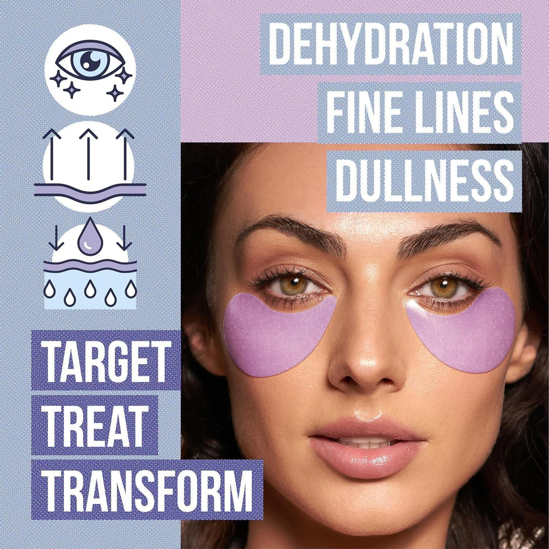 DIAMOND GAZE under Eye Patches 28 Pairs, Rejuvenate Eye Area, Soothing Hydrate Brighten Skin, Plumps Fine Lines, Hydrogel Eye Mask with Retinol, Niacinamide and Polyglutamic Acid, Eye Gel Pads