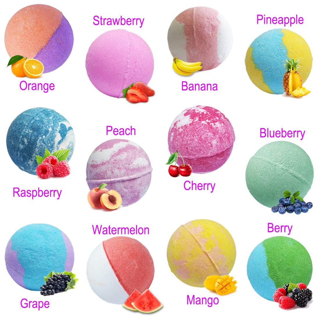 3.5 Oz XL Bath Bombs for Kids with Puppy Toys inside Kids Bath Bombs Organic Bubble Bath Fizzies Colorful Bomb 12 Pcs Set Birthday/Christmas Surprise Gift for Girls & Boys