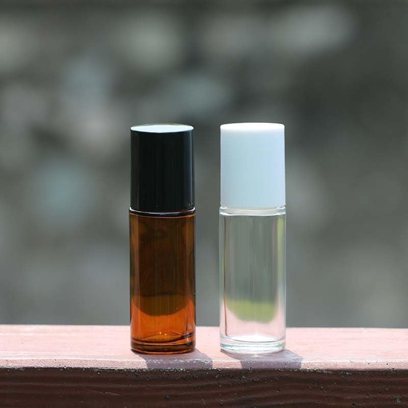 2Pcs Brown 30Ml Glass Essential Oil Roller Bottles,Perfume Roller,Refillable Roll on Bottles Container Empty Deodorant Rollerball Beauty and Personal Care Tools for Fragrance Cosmetics Roll on Ottles