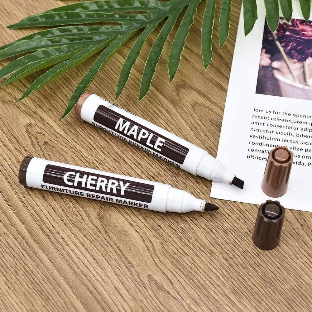 1Pc Furniture Repair Wood Cabinet Floor Touch up Markers Scratch Filler Remover - Mahogany Wood Polish and Care Wood Floor Markers 95) (Mahogany)