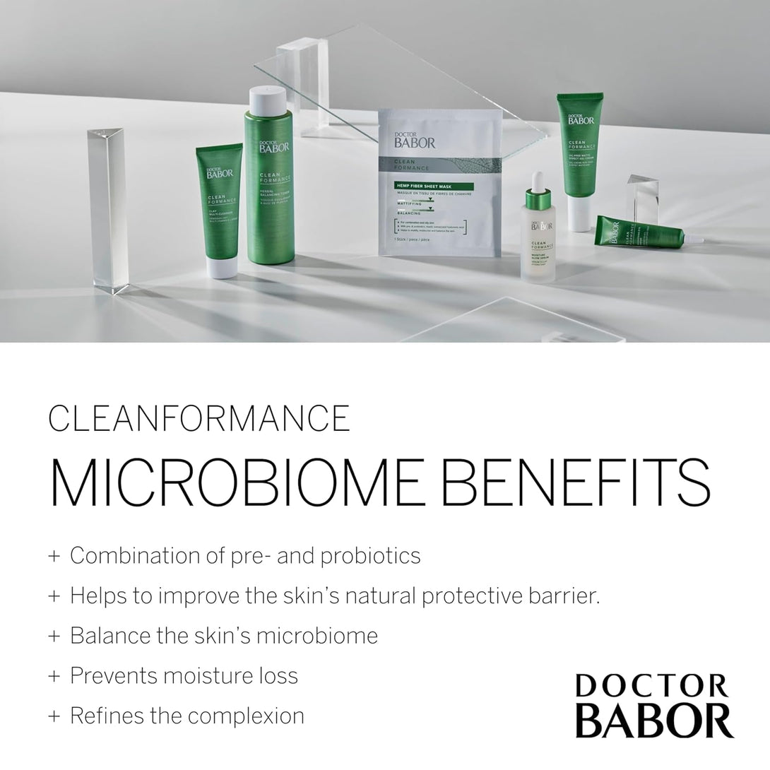 BABOR CLEANFORMANCE Clay Multi-Cleanser, Removes Makeup & Impurities While Gently Cleansing, Leave on as Mask to Balance Skin and Refine Pores, Infused with Kaolin Clay & Probiotics, 1.69 Oz