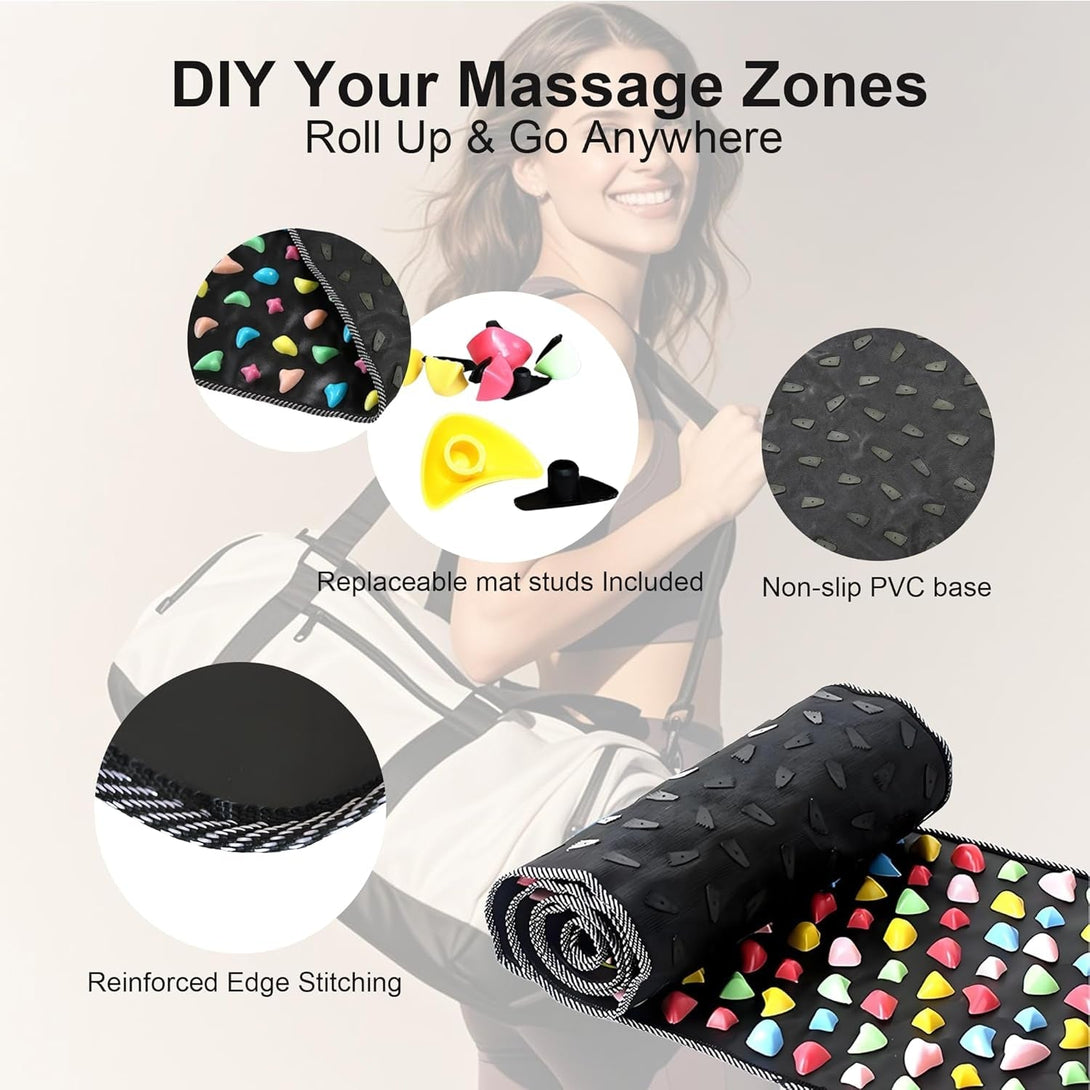 Acupressure Massage Mat for Feet, Reflexology Pressure Point Mat, Foot Massager