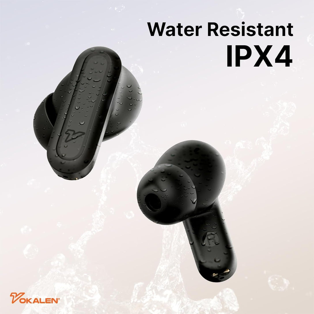 VOKALEN Air Pro True Wireless Hybrid Active Noise Cancelling Earbuds Bluetooth Headphones, Ergonomic Design In-Ear Headset, 40H Long Playtime with Wireless Charging, Custom EQ with APP, Bluetooth 5.3