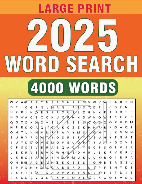 4000 Giant Book of Word Search for Adults (200 Themed Puzzles): Wordsearches Puzzle Books for Seniors, Teens to Have Fun and Relax
