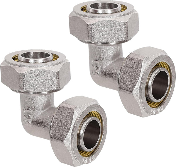 Air Hose Fittings Feanron Rapid Air Systemï¼Œ2 Pack 200PSI,3/4 Nickel-Plated Brass Air Piping Fittings ï¼Œ3/4 Airline Tubing Fittings for Shop Garage Compressed Air Line System Kit