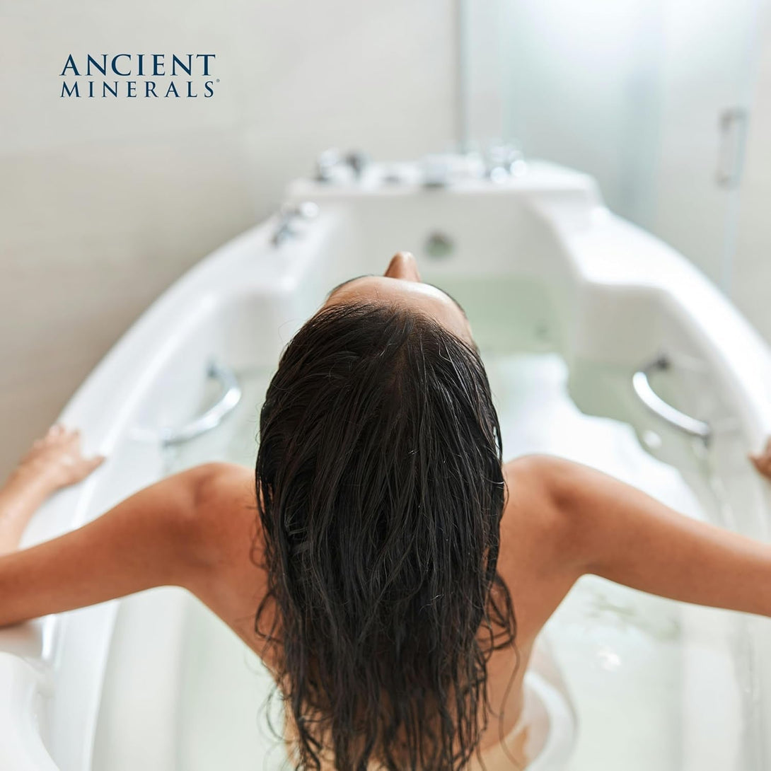 Ancient Minerals Magnesium Bath Flakes Ultra with Optimsm - Resealable Magnesium Bag of Zechstein Chloride Alternative to Epsom Bath Salt (1.65 Lb)