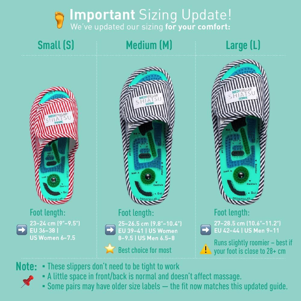 Shiatsu Home Acupressure Massage Slippers for Plantar Fasciitis, Acupuncture Foot Massager, Pain Relief & Muscle Relaxation