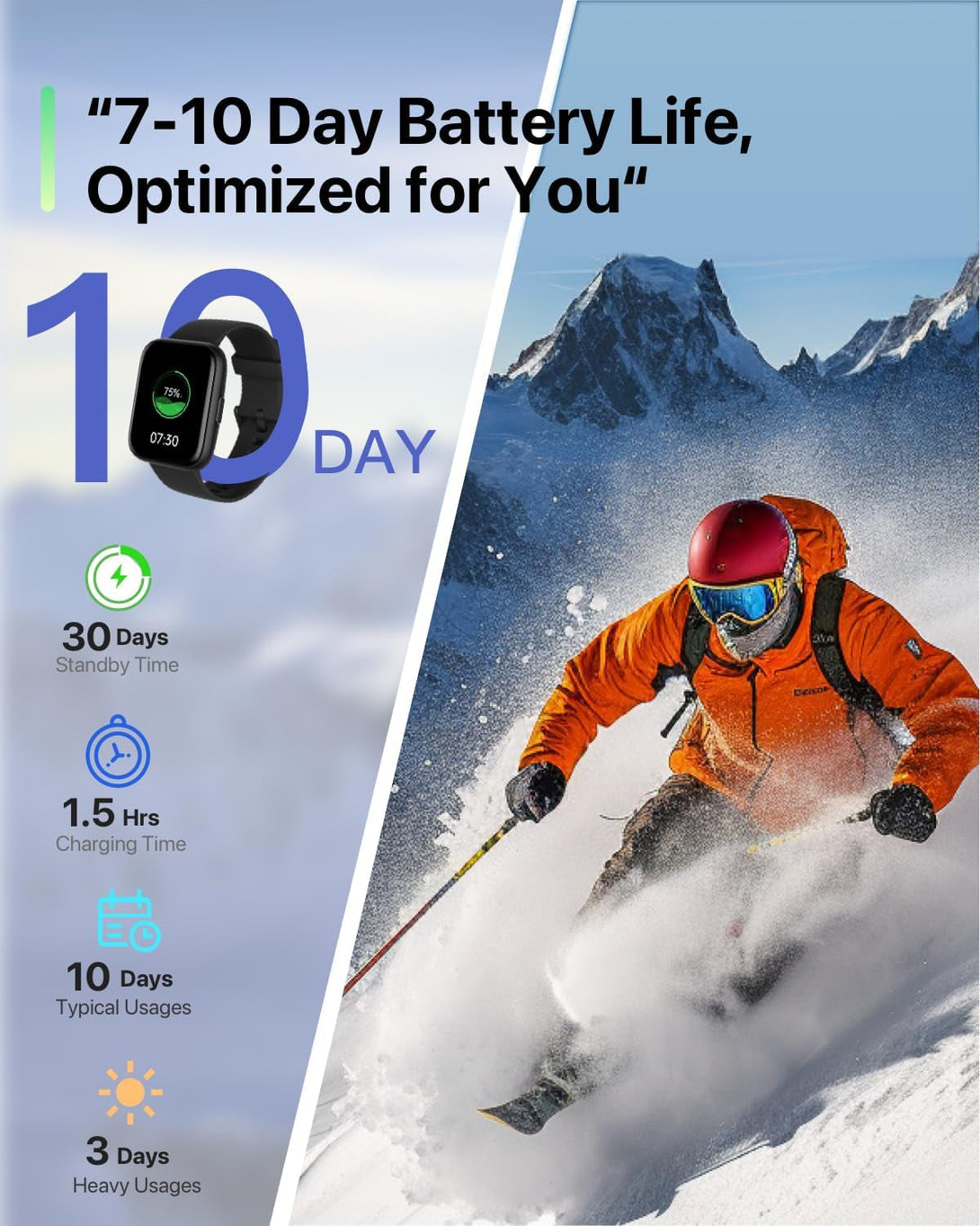 Smart Watches for Men - Activity Tracker for Android Ios with Calls,Fitness Tracker with 100+ Sport Modes, IP68 Waterproof, Heart Rate/Sleep Monitor, Spo2, Pedometer 1.83"(Black)