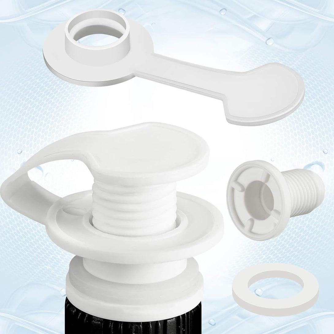 3 Sets Cooler Drain Plug Cooler Plug Replacement Triple Snap Drain Assembly for Coolers 1.14 Inches/ 2.9 Cm Shaft Length, White