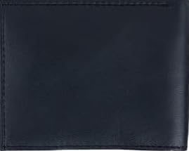 Leather Impressions Slim Wallet for Men - Bifold Wallet with White Contrast Stitching - Mens Wallet with 2 Cash Pockets, 6 Cards, 2 Inner Slots,