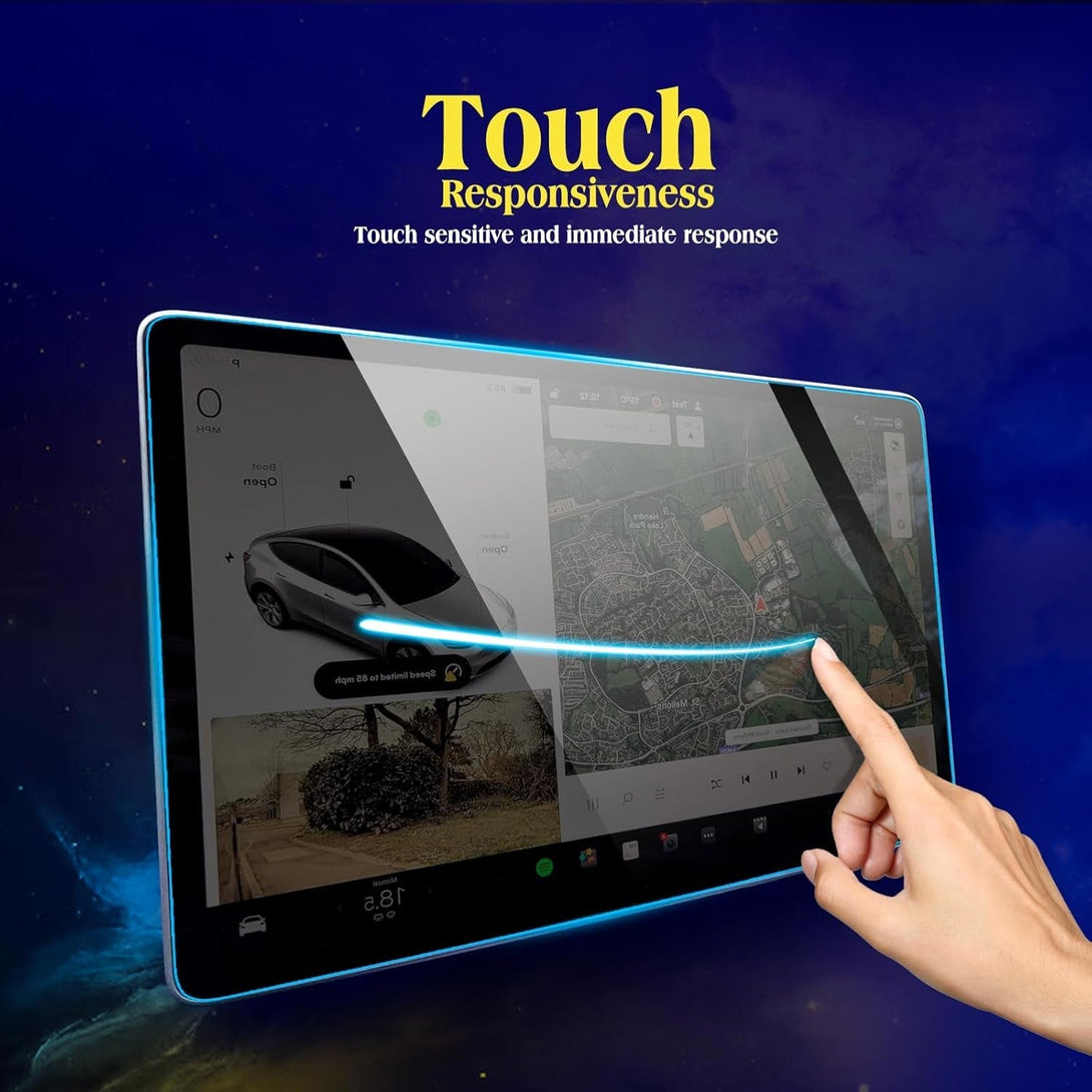 3Pcs 2024 2025 2023-2020 Audi Q7 / Q8 10.1-Inch Screen Protector Navigation a Smaller 8.6-Incher Located Below,Dashbord Tempered Glass Protective Film