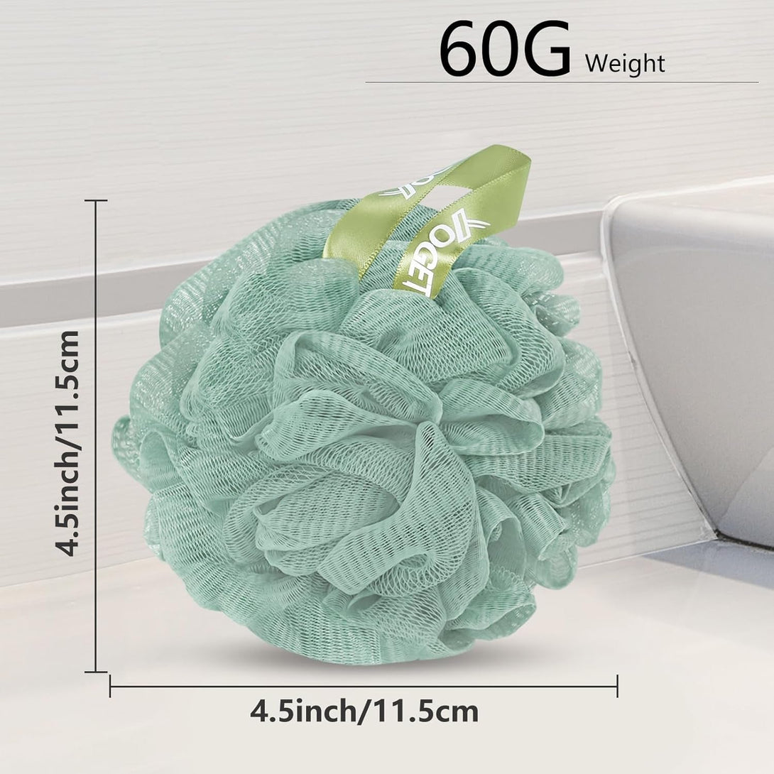Yoget 4 Pack Shower Loofah Sponge, 60G Bath Sponge,Exfoliate, Cleanse, Soothe Skin
