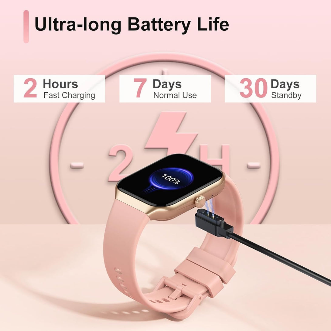 Smart Watch for Women Answer/Make Calls, 2025 1.96" HD Fitness Watch with 113+ Sports, Heart Rate Monitor Sleep Monitor Activity Trackers with Step Counter, IP68 Waterproof, Smartwatch for Android/Ios