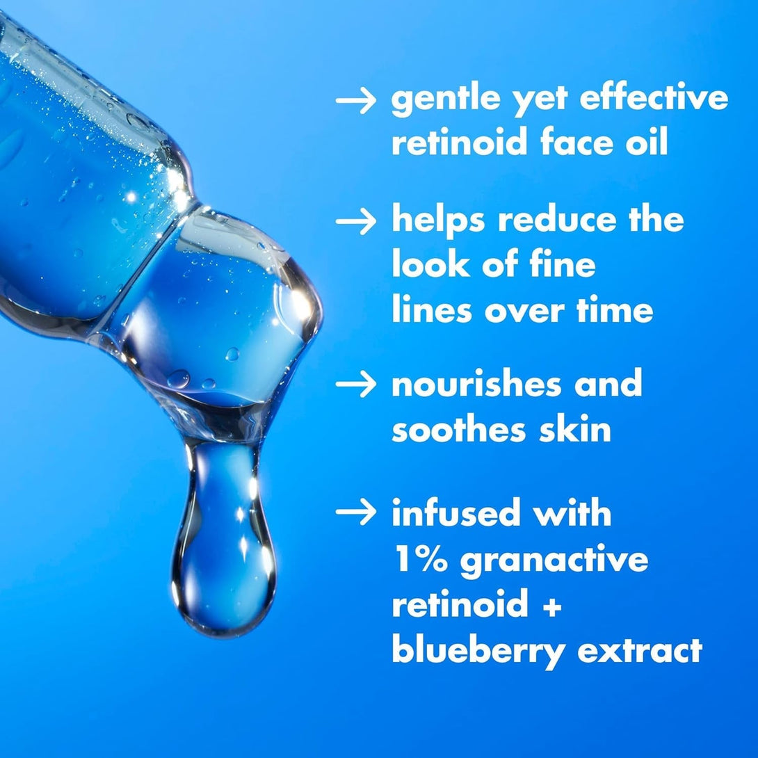 E.L.F. SKIN Youth Boosting Blue-Ty Sleep Night Oil, Gentle Overnight Face Oil, Treats Fine Lines & Uneven Texture, Lightweight, Vegan & Cruelty-Free