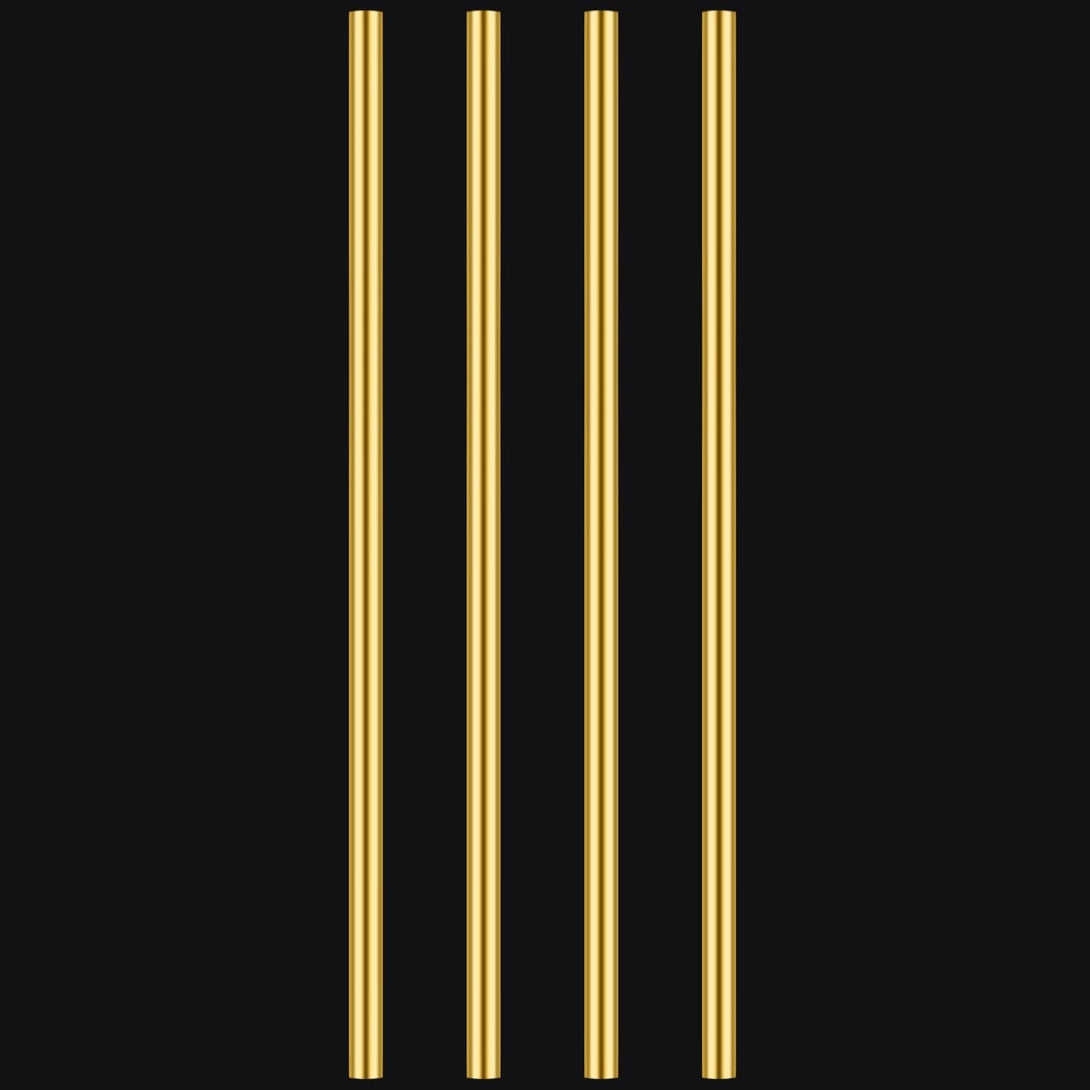 4 Pieces 12 Inches 1/4 Inch Brass round Rods, Favordrory Brass Rods Lathe Bar Stock, 1/4 Inch in Diameter 12 Inches in Length