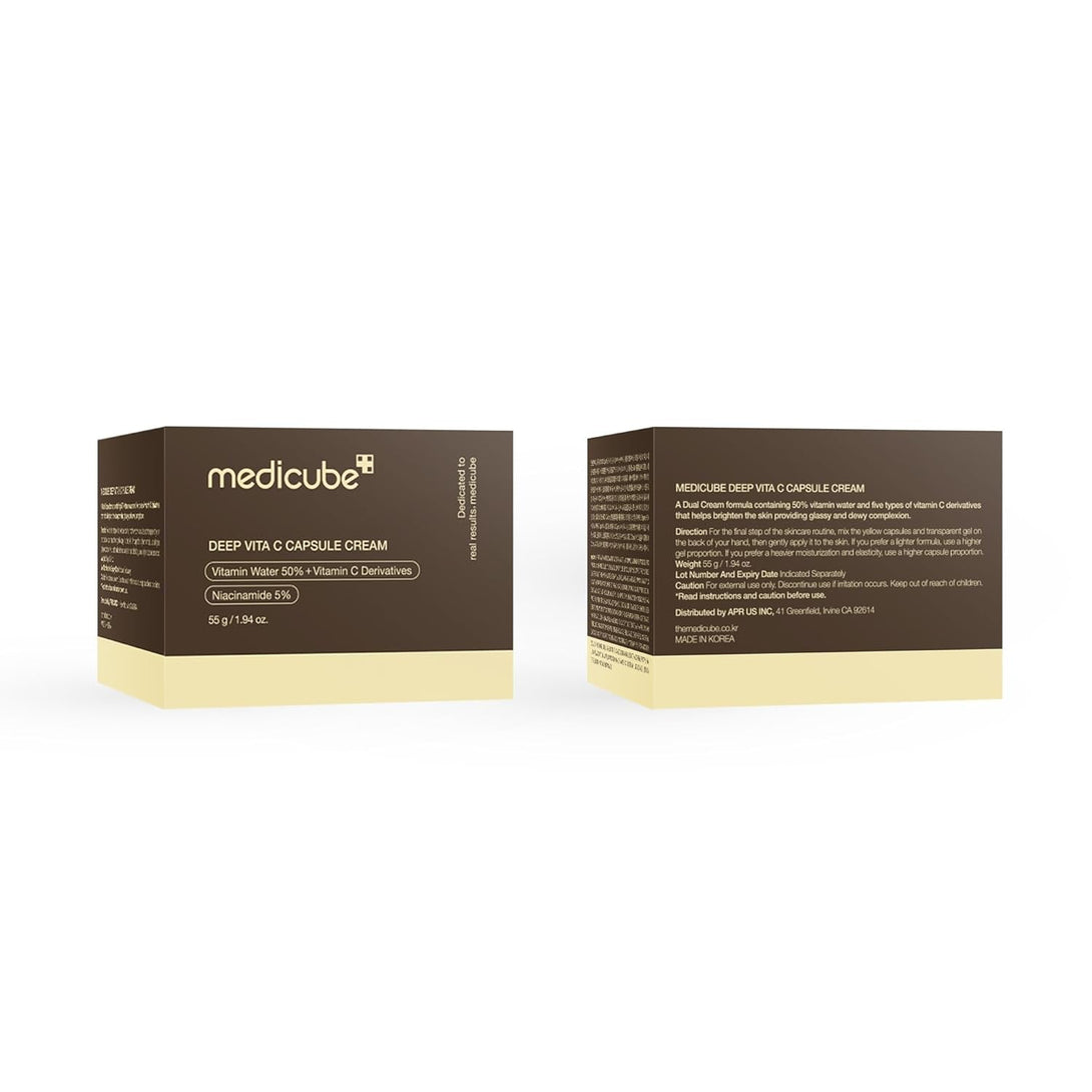 Medicube Deep Vitamin C Golden Capsule Face Moisturizer - Liposome Capsules for Wrinkles, Skin Radiance - Transparent Gel for Glow Hydration - Korean Skin Care 1.94 Oz