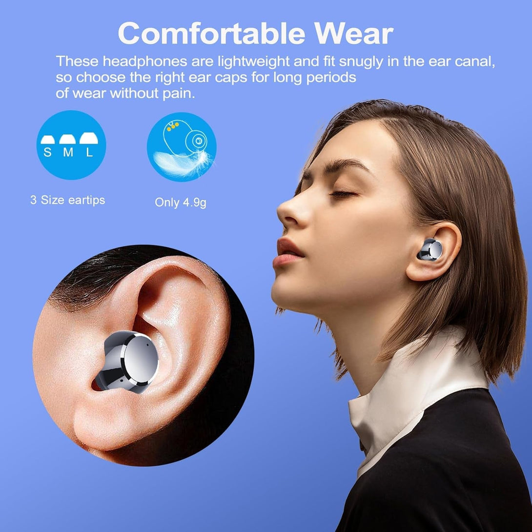 Ear Buds Wireless Bluetooth Earbuds Bluetooth 5.3 Headphones with LED Display 128H Powerful Bass In-Ear Earbuds with 4 ENC Noise Cancelling Mic IP7 Waterproof 2025 New Earphones for Ios/Android