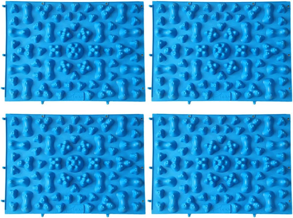 Reflexology Foot Mat Acupressure Pad Relief for Feet 4Pcs Foot Massage Plate Blood Circulation TPE Material