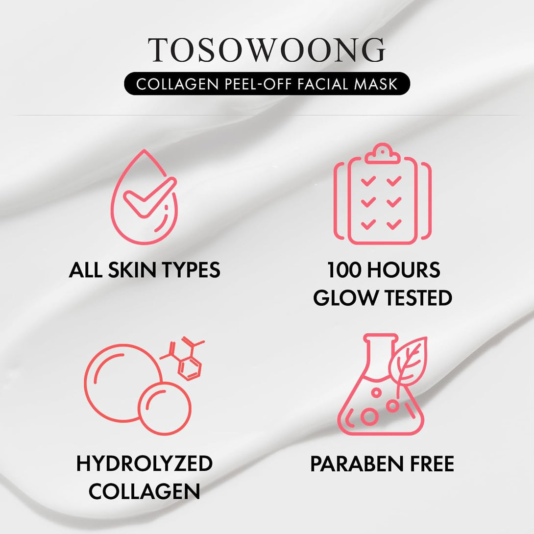 Real Collagen Fit, Hydrolyzed Collagen Wrapping Mask, Peel off Facial Mask for Elasticity, Hydrating, Glow, Glass Skin, Face Moisturizer, Self Care, Korean Skin Care, 50Ml, 1.69 Fl. Oz.