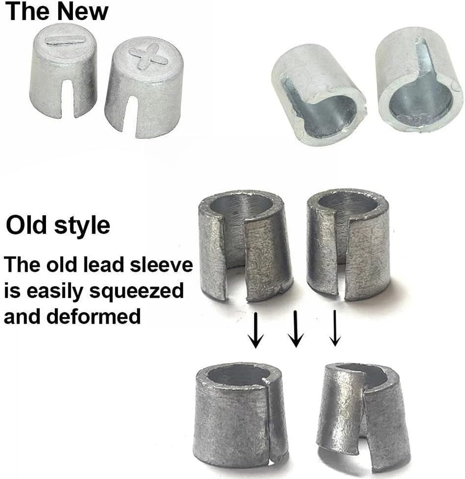 6 Pieces Battery Terminals Post Lead Shims Car Battery Post Caps Adapter Terminal Cable Ends Repair Kits for Positive or Negative Worn Posts Loose Terminal Posts Anode Cathode Sleeves Repair Shim