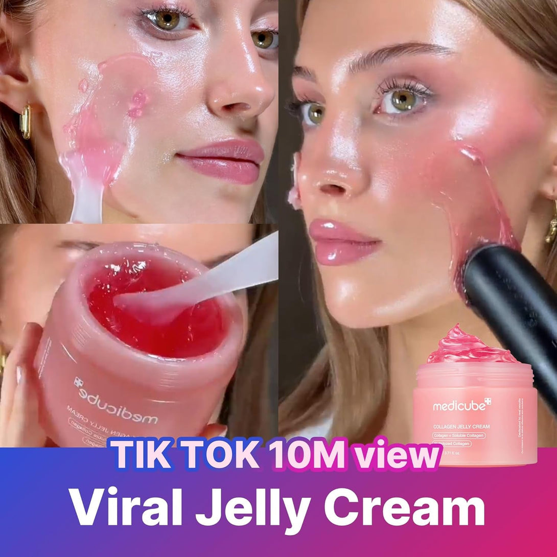 Medicube Collagen Jelly Cream- Niacinamide & Freeze-Dried Hydrolyzed Collagen - Boosts Skin'S Barrier Hydration and Gives 24H Glow & Lifted Look - No Artificial Color, Korean Skincare (3.71 Fl.Oz.)