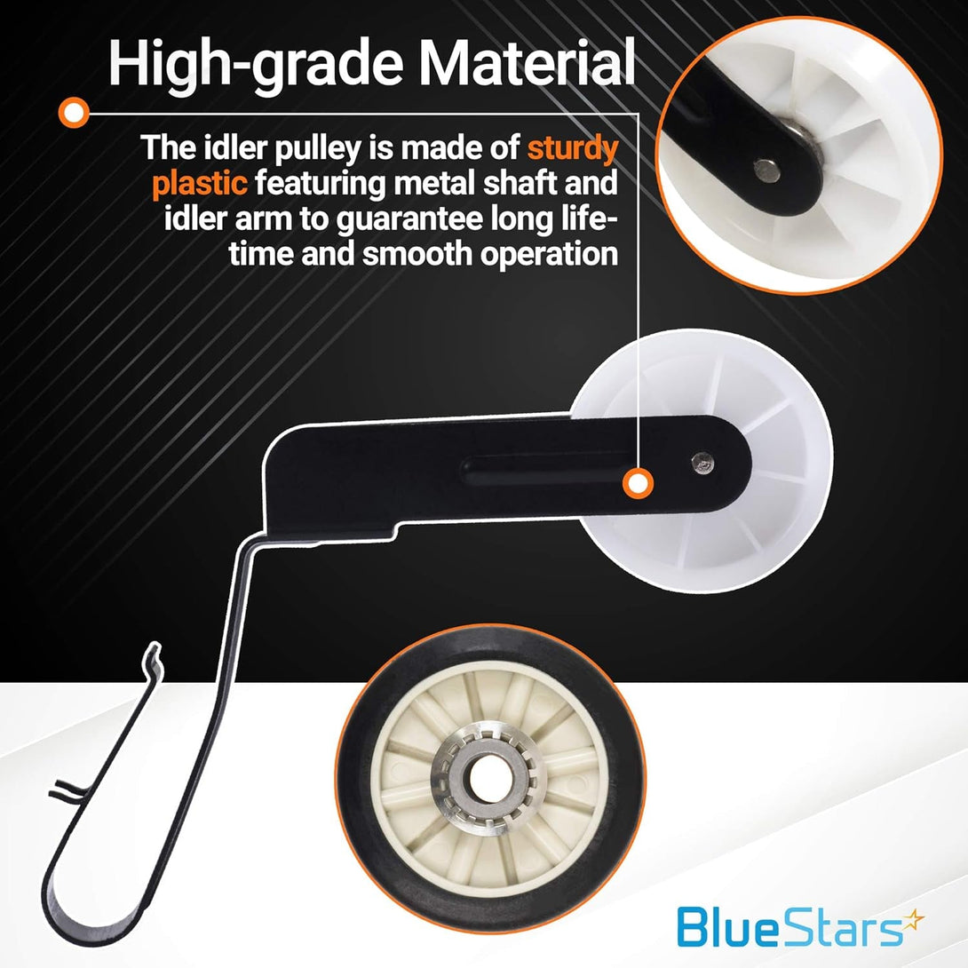 Bluestars 341241 691366 Dryer Drum Belt & Pulley Kit – Compatible with Kenmore Whirlpool Dryers - Replaces 8066065 AP2946843 W10127457 PS346995 3394651 529597 AP6010582 PS11743765 WP691366 337116