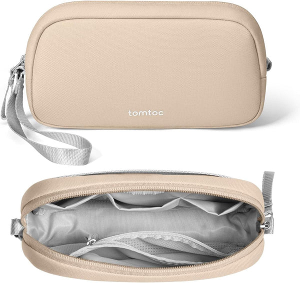 Tomtoc Electronics Organizer Travel Case, Water Resistant Travel Bag Cable Organizer for Essentials, Tech Pouch Accessories Carry Storage for Cord, Phone, Cables, Airpods, USB Flash Drive, Daily Items