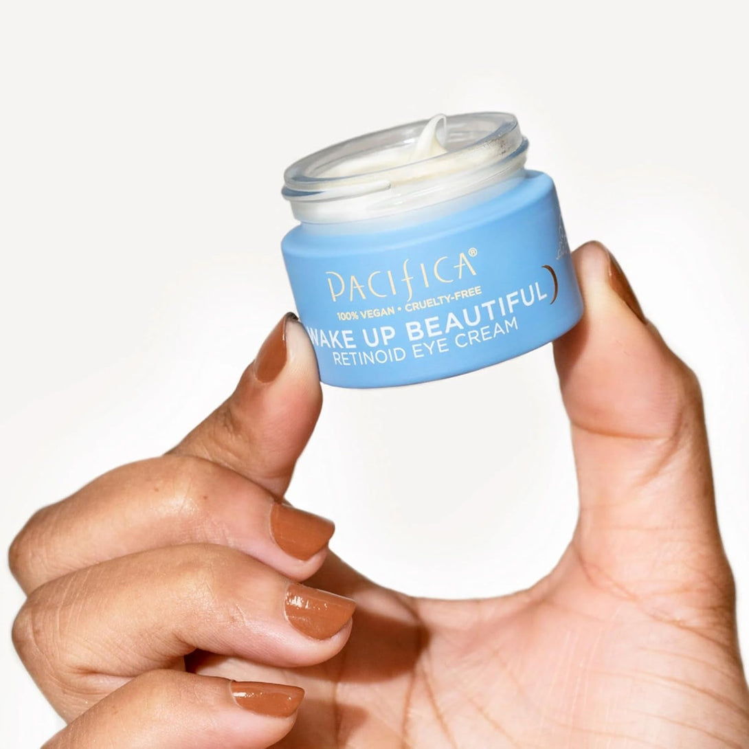 Pacifica Wake up Beautiful Retinoid Eye Cream – Anti-Aging under Eye Cream for Fine Lines & Wrinkles, Infused W/ Retinoid, Melatonin & Mushrooms for Puffiness, Dark Circles & Eye Bags Daily Treatment