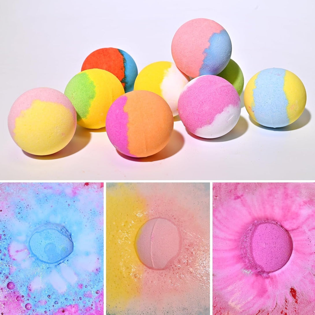 Bath Bombs for Kids with Toys inside for Girls Boys - 30 Pack Bath Bombs Gift Set with Surprise, Kids Safe Bubble Bath Fizzy Balls Halloween Christmas Birthday Gift Kit