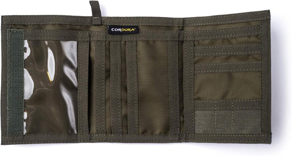 Chameleon Trifold Men Nylon Wallet - Military Tactical Mens Wallets- ID Card Holder - Canvas Thin Front Pocket Travel Wallet -Coin Zipper Pocket
