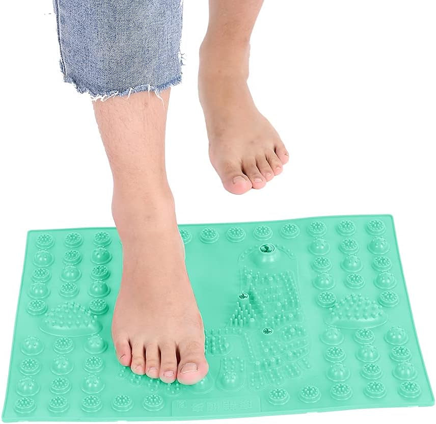 YUYTE Foot Massage Pad, Foot Massage Mat Reflexology Pads for Pain Relief and Point Release Magnet to Relax from Pressure and Leg Pain Can Be Used in Your Office(Green)