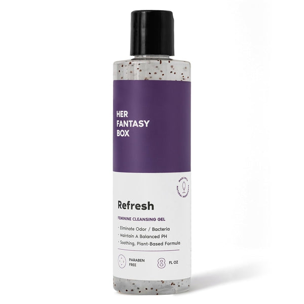 Her Fantasy Box | Refresh Ph Balancing Shower Gel - Natural Feminine Hygiene Solution for Gentle Cleansing, Odor Control, and Skin Nourishment - Ph-Balanced Formula for All Skin Types (8 Oz)