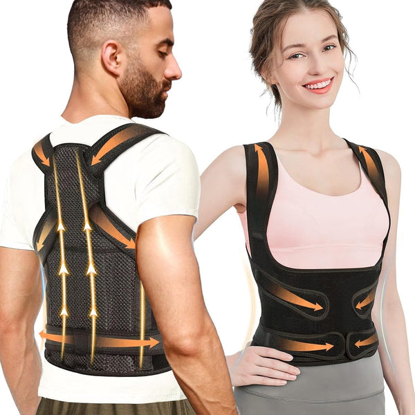 Back Brace Posture Corrector for Women and Men, Adjustable Shoulder Straightener, Posture Corrector Relieves Upper and Lower Back Pain, Lumbar, Neck, Scoliosis, Improves Hunchback, Shoulder Pain (Medium)