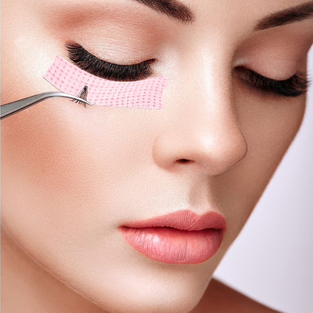 6 Rolls Eyelash Tape,Adhesive Fabric Eyelash Extension Tape,Breathable Micropore Fabric Tape for Eyelash Extension Supplies,9 M/10 Yard Each Roll (Pink)
