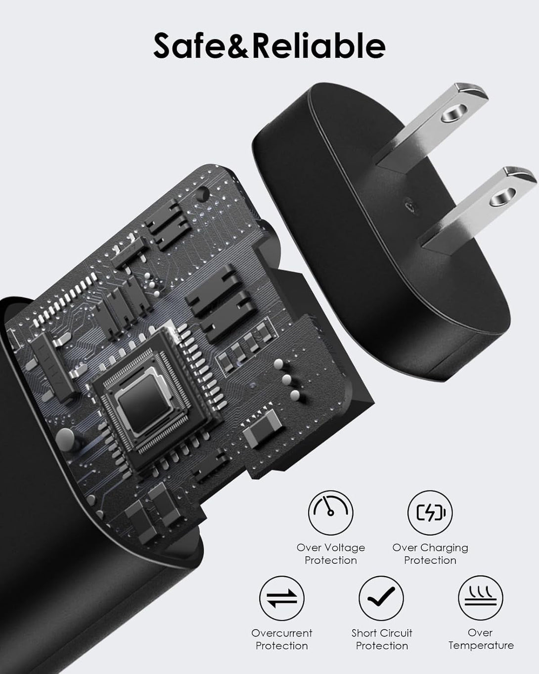 2 Pack USB C Charger, 25W Type C Fast Charging with USB-C Charger Cable 6FT Android Phone Charge for Galaxy S24 Ultra/S23+/S22/S21/S20/Phone 16 15 Pro Max 16 15 Plus