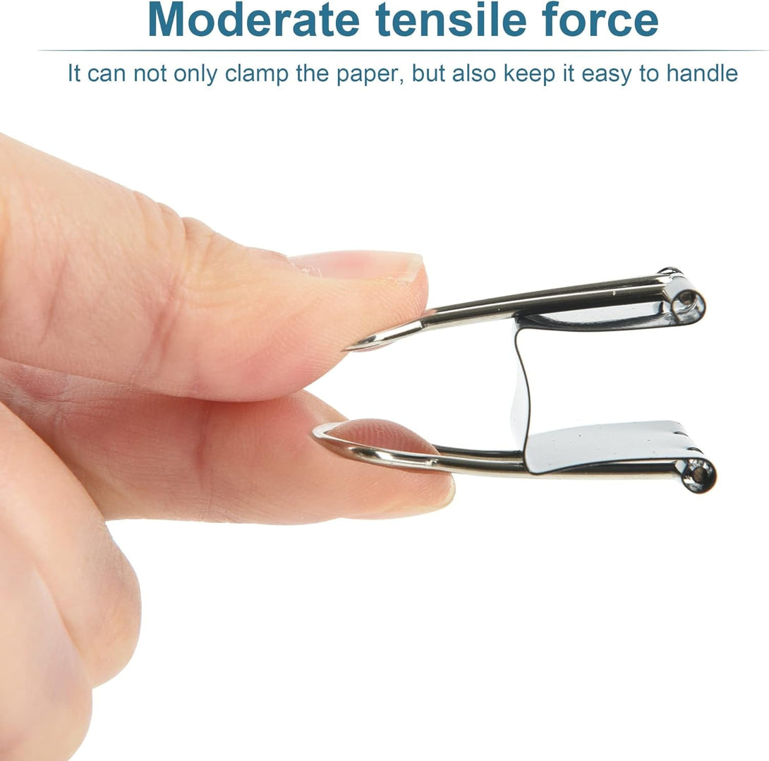 Assorted Size Binder Clips & Jumbo Paper Clips Set - 340Pcs Black, Large for Office & School Supplies, in Container with Compartments